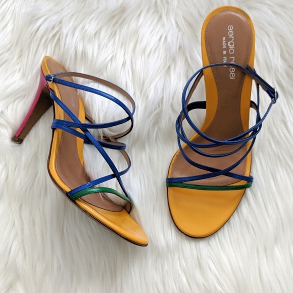 Rare Sergio Rossi Crayola Multi Strap Sandals 35.5 - Picture 2 of 7